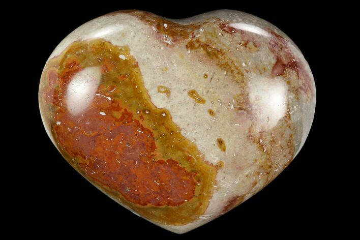 Wide, Polychrome Jasper Heart - Madagascar #126715